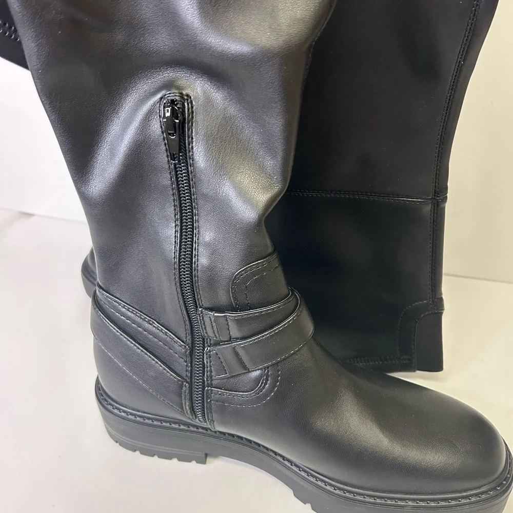 🖤”Guess” NIB Black “Jellio” Over the Knee Lug Chunky Sole Boots Size 7.5